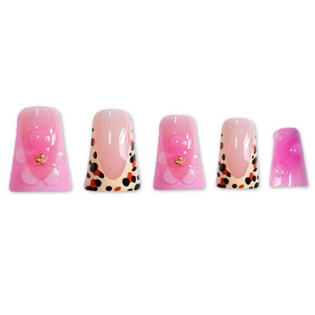 Artistic Floral Stiletto Nail Art Extensions Bowlift