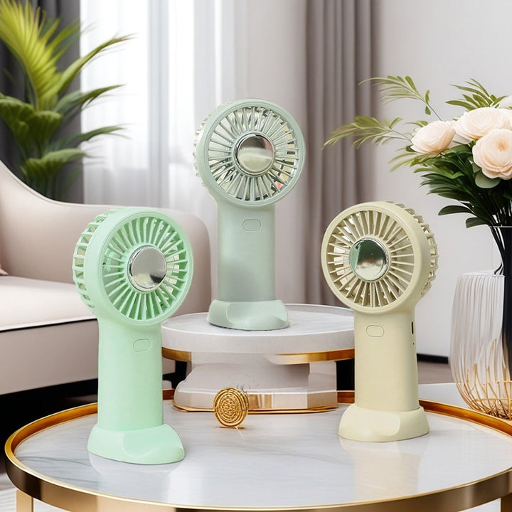 Women's Portable Hand Fan with Ergonomic Handle and USB Charging Function Bowlift