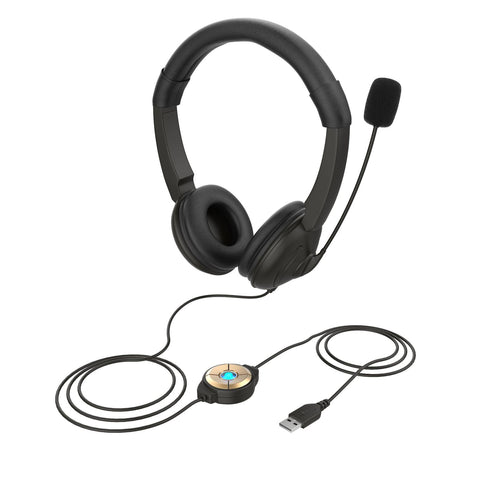 Multimedia Headset with Adjustable Microphone Bowlift
