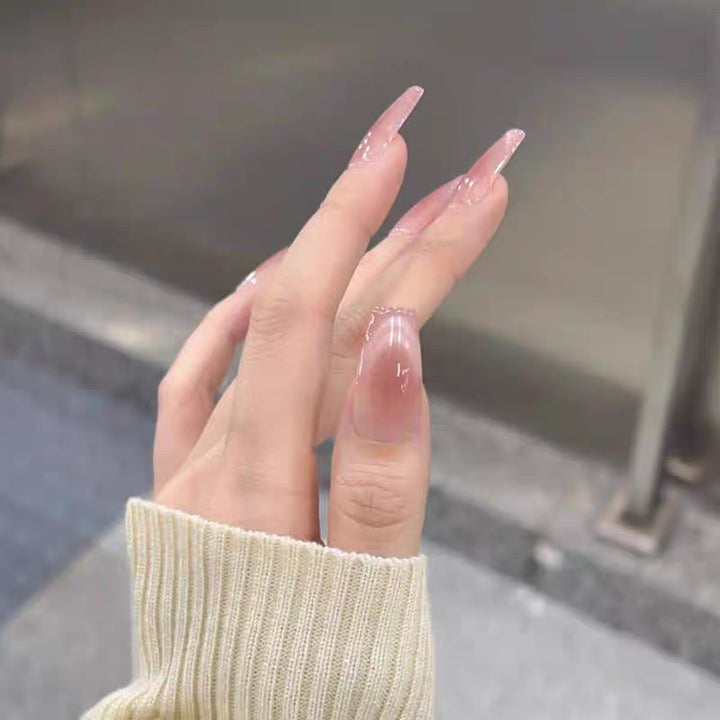 Glossy Ombre Square Press-On Nails Bowlift