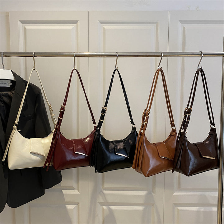Luxurious Patent Leather Shoulder Bag Bowlift