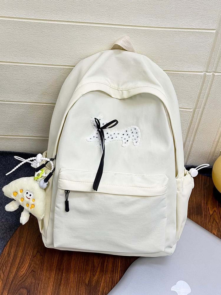 Backpack with Unique Dog Design and Practical Compartments Bowlift