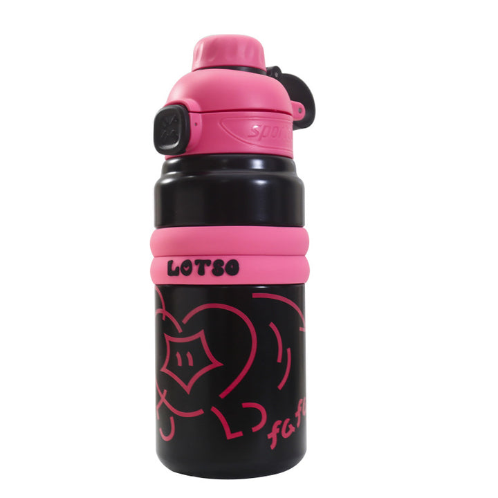 Insulated drinking bottle with practical leak protection and cool design Bowlift