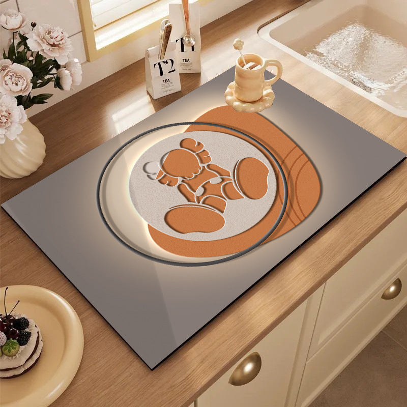 Cute Cartoon Character Kitchen Mat Bowlift