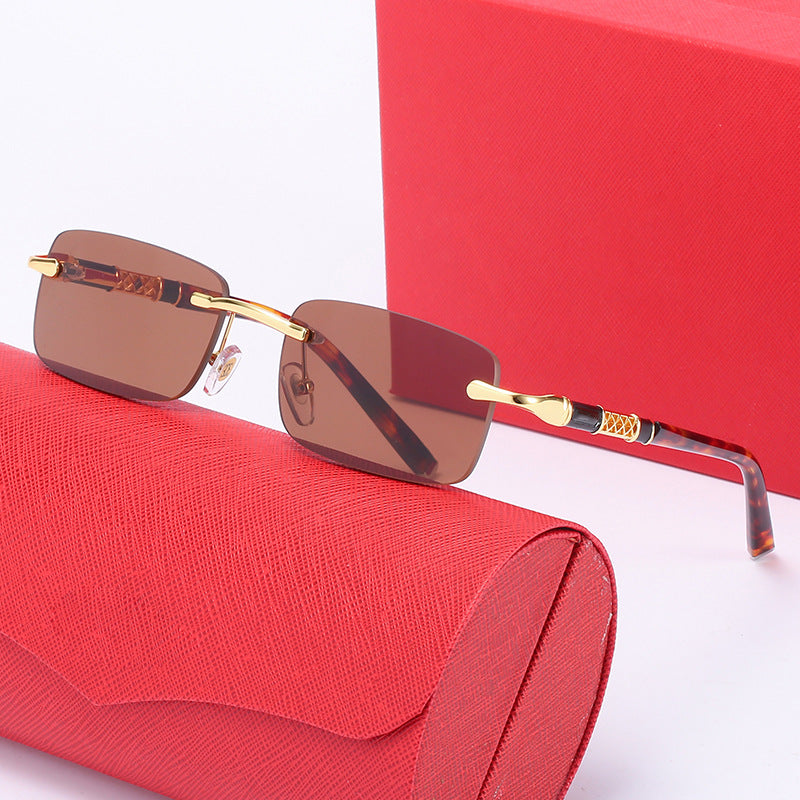 Women's elegant square sunglasses with luxury metal frame Bowlift