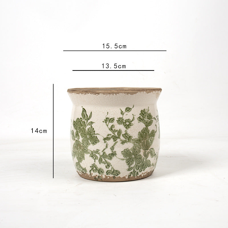 Decorative ceramic plant container with artistic design Bowlift