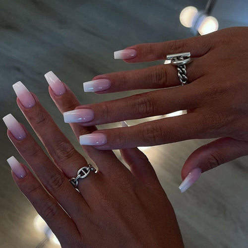Elegant Square Tip Press-On Nail Extensions Bowlift