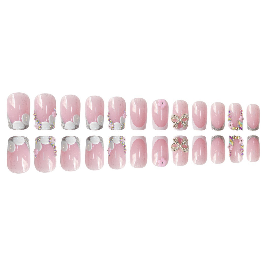 Floral Accent Nail Art Extensions Bowlift