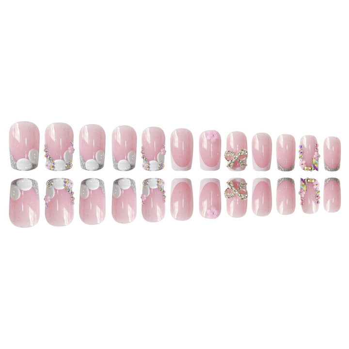 Floral Accent Nail Art Extensions Bowlift
