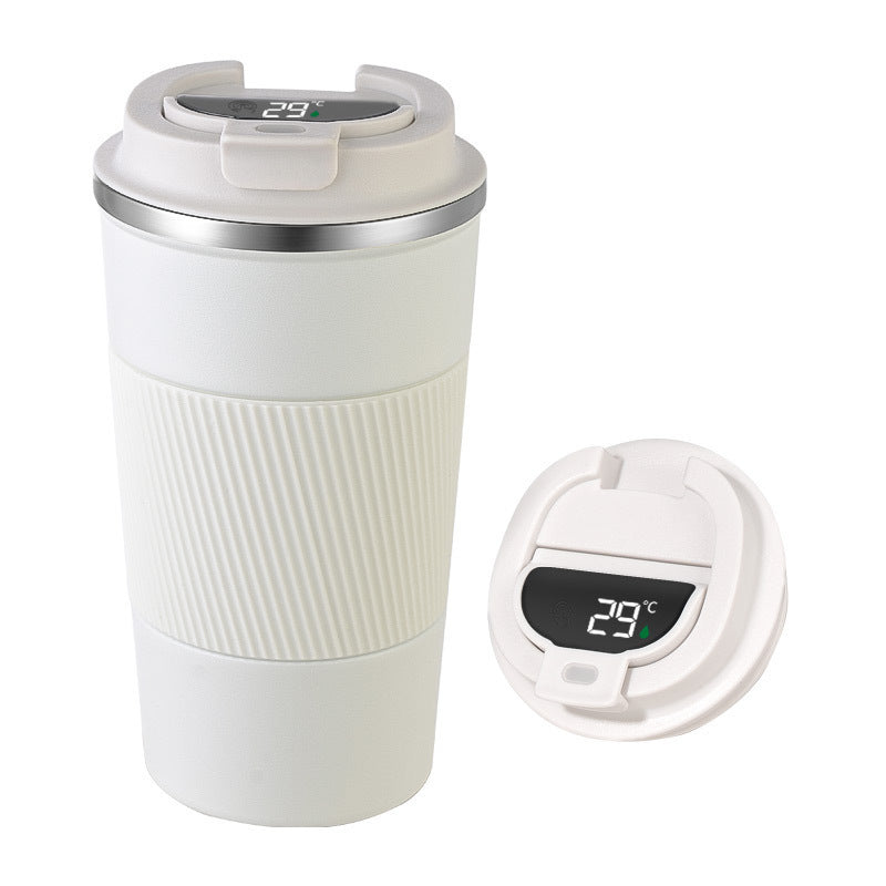 Insulated Stainless Steel Travel Coffee Tumbler with Leakproof Lid and Carry Strap Bowlift