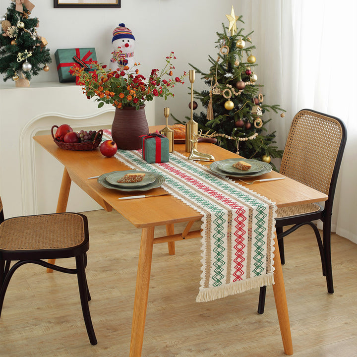 Festive Geometric Table Runner
