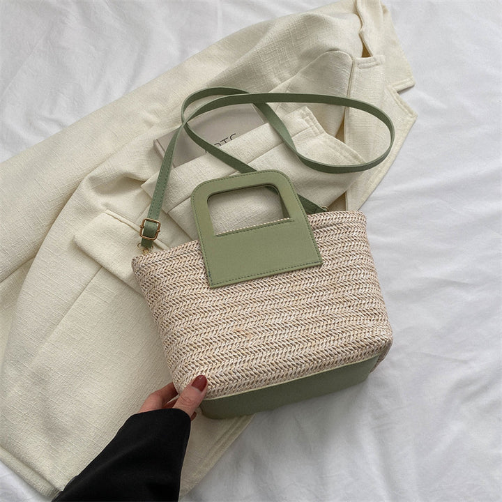 Modern Textured Woven Handheld Bag Bowlift