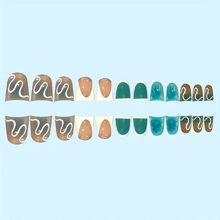 Artistic Abstract Nail Art Extensions Bowlift