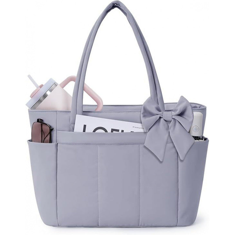 Elegant tote bag with bow design Bowlift