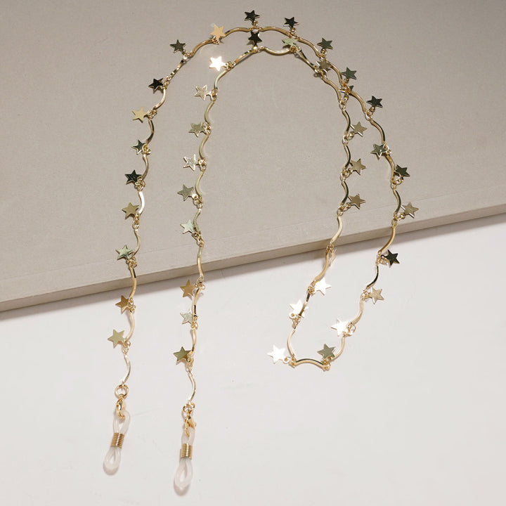 Star-Embellished Eyewear Chain Bowlift