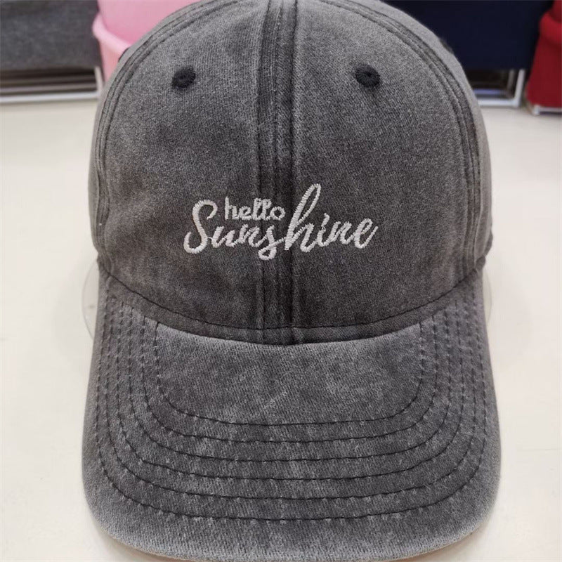 Women's Embroidered Cotton Baseball Cap Bowlift