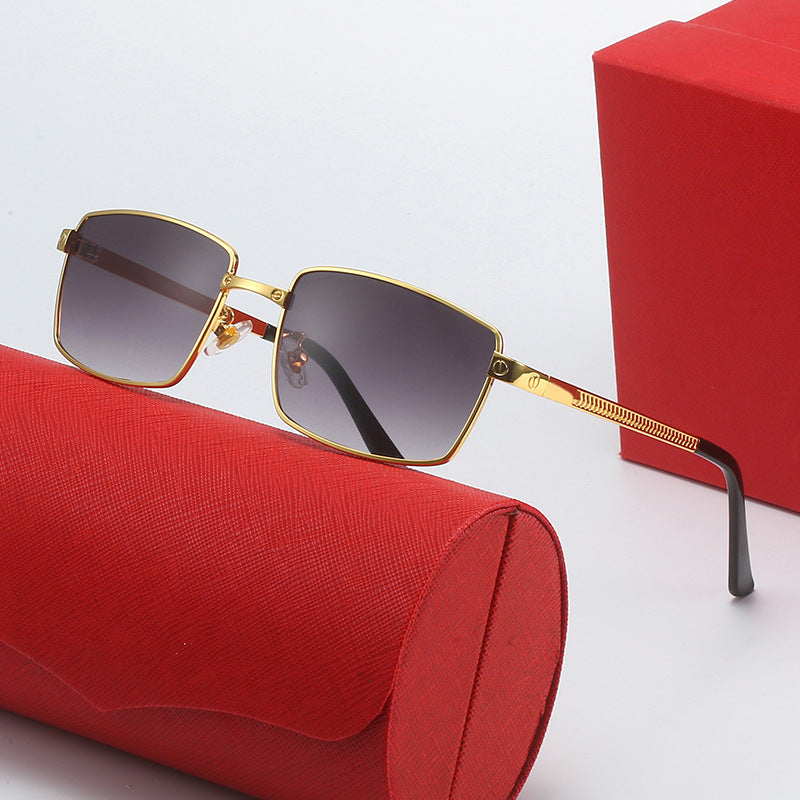 Women's fashionable square sunglasses with elegant metal frame Bowlift