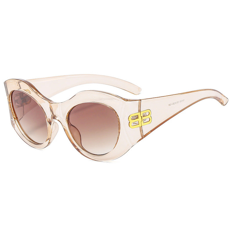 Women's Designer Cat-Eye Sunglasses with Elegant Profile and UV Protection Bowlift