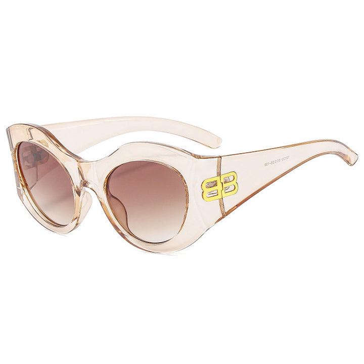 Women's Designer Cat-Eye Sunglasses with Elegant Profile and UV Protection Bowlift