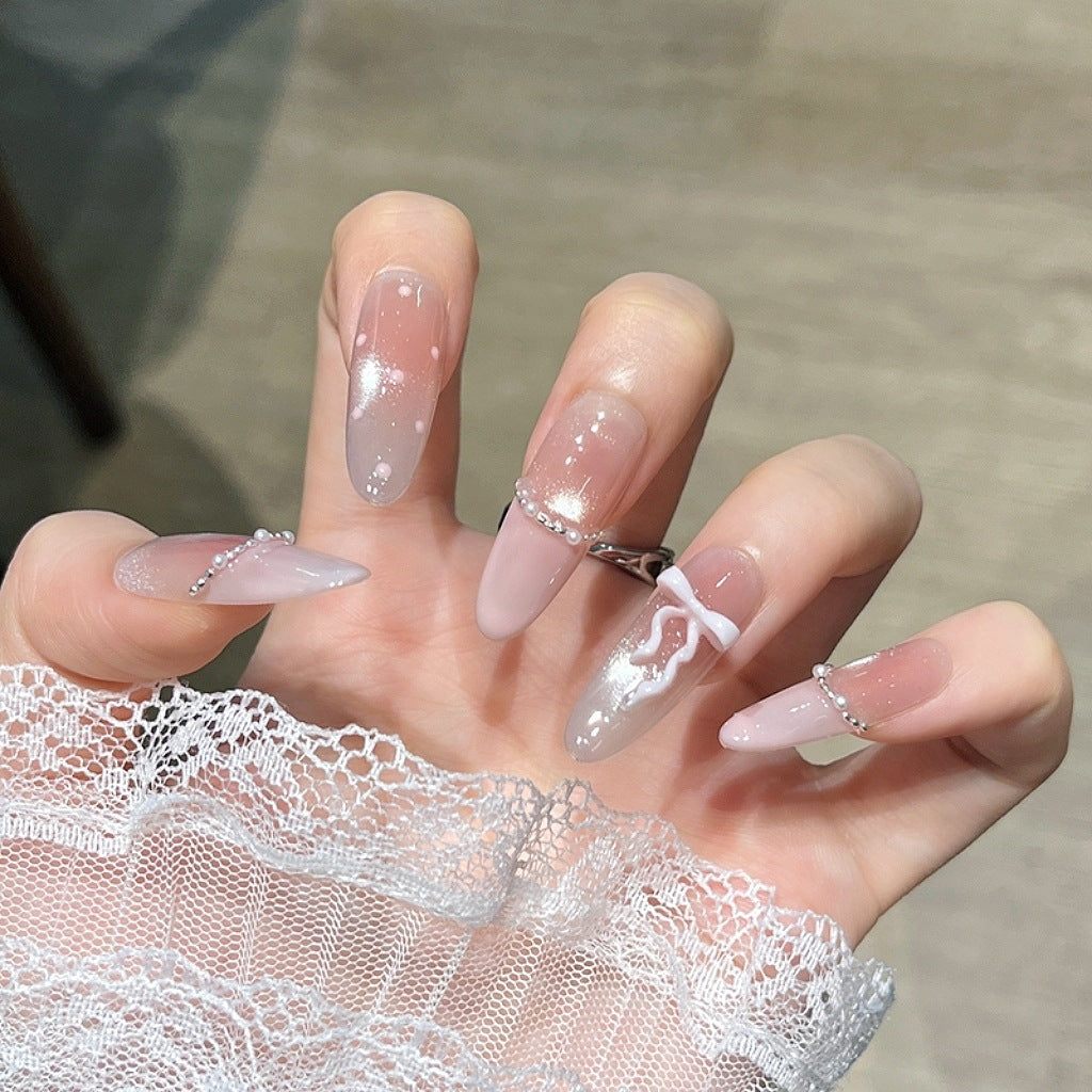 3D Embellished Press-On Nail Art Set Bowlift