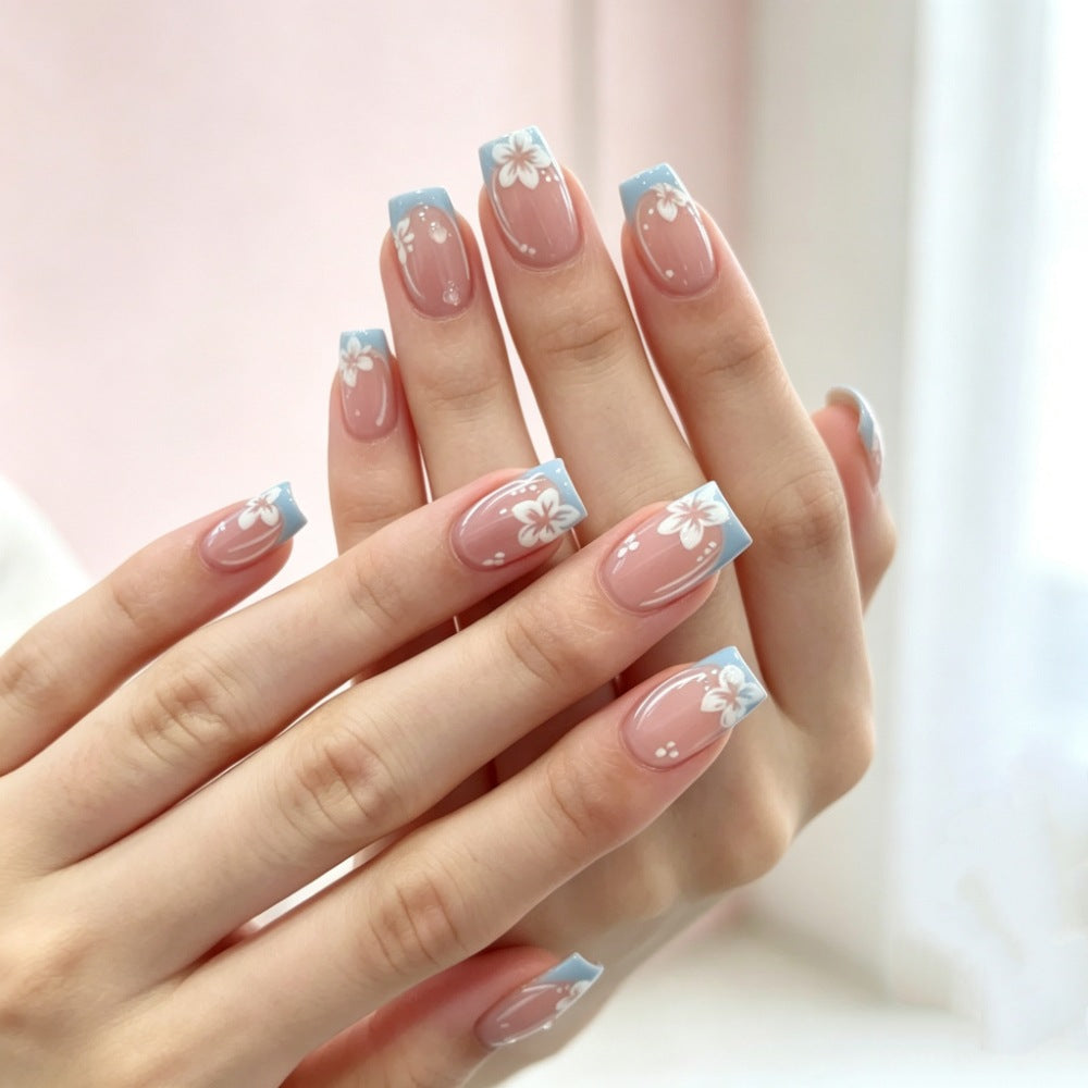 Artificial nails with floral accents Bowlift
