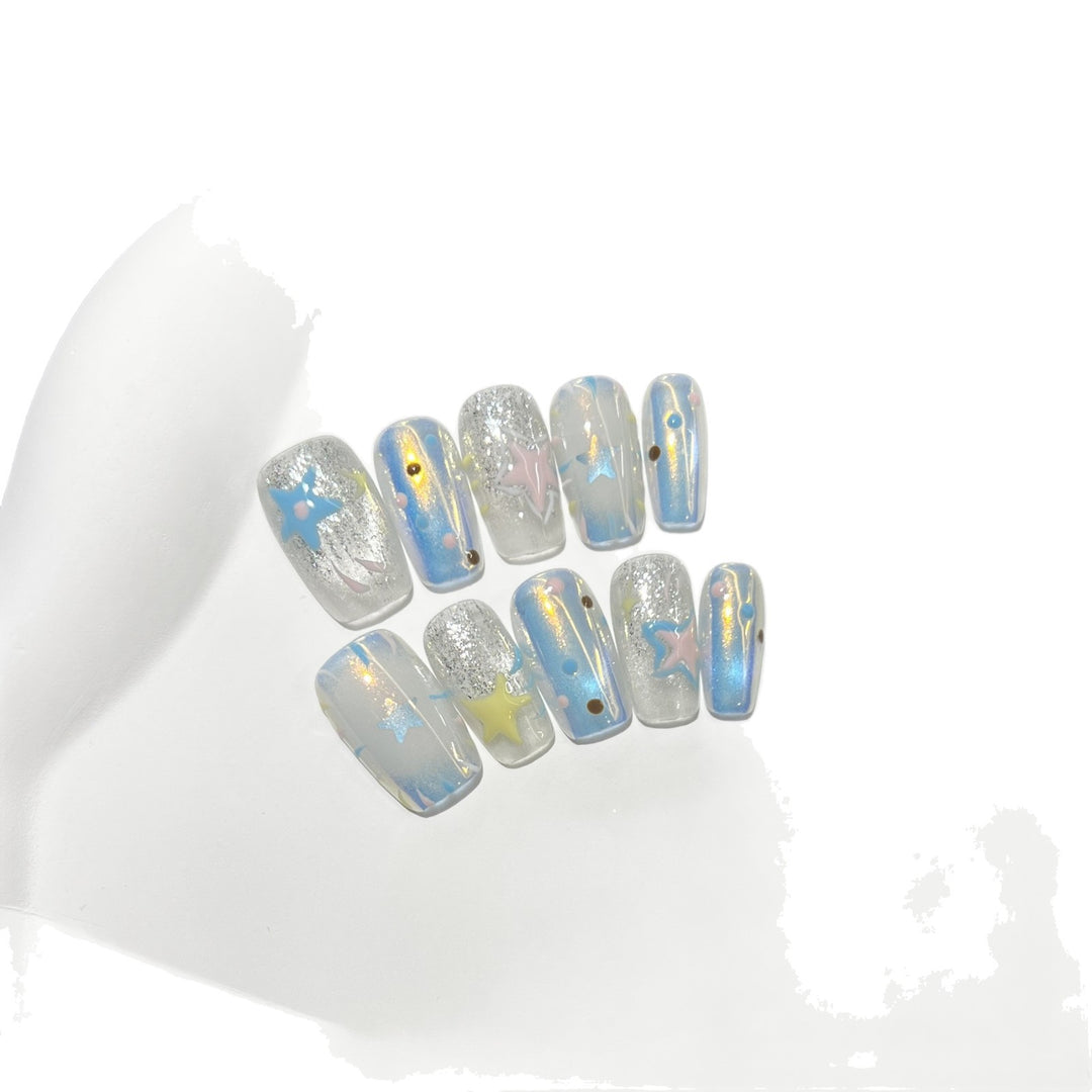 Artistic Starry Dream Press-On Nail Set Bowlift
