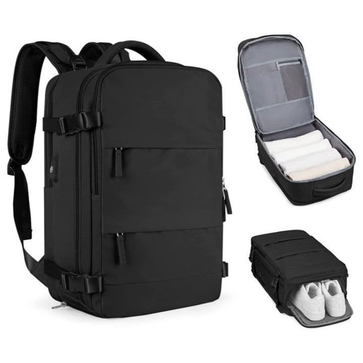 Multi-Compartment Travel Backpack Bowlift