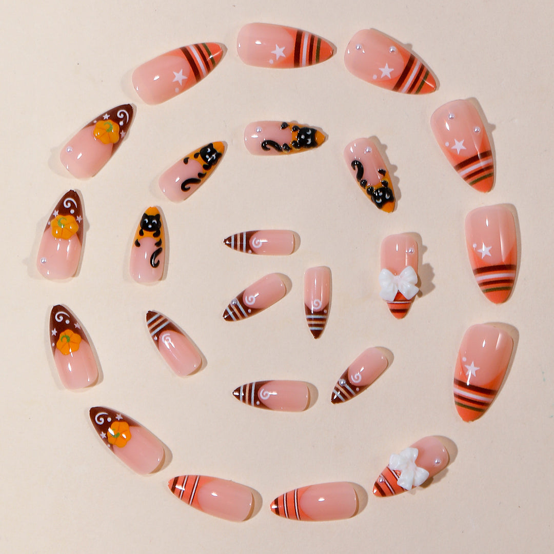 Playful Cat-Themed 3D Nail Art Extensions Bowlift