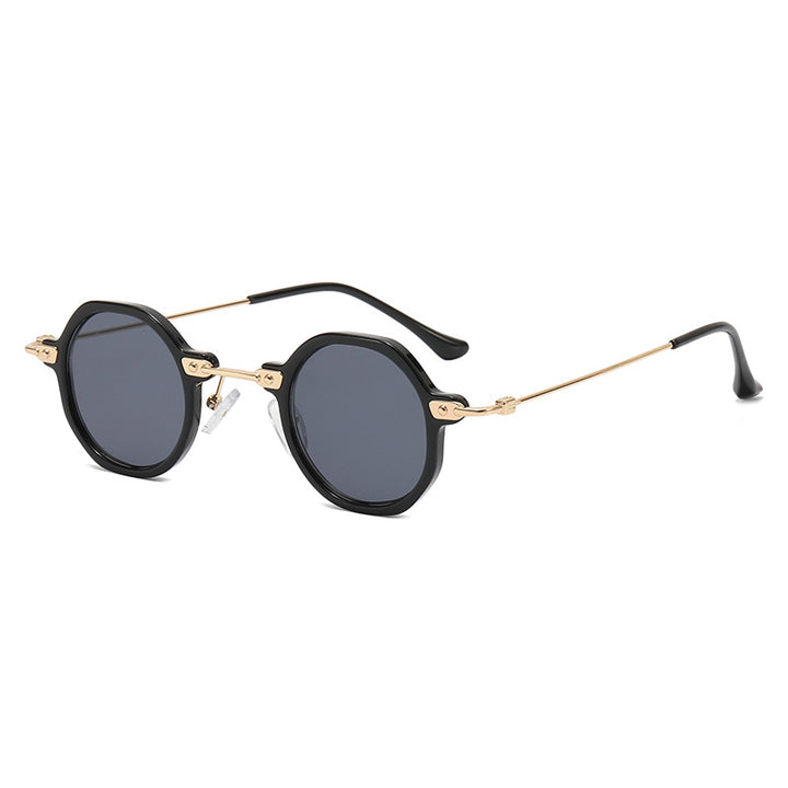 Women's designer sunglasses with hexagonal frame and luxurious metal accents Bowlift