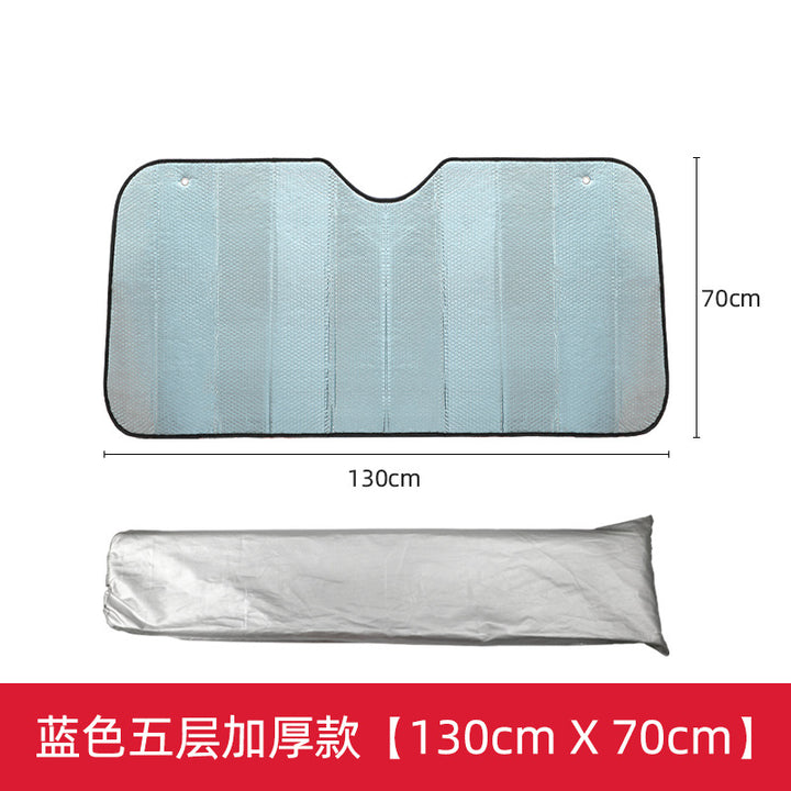 Unisex nan foldable car sunshade with reflective thermal insulation Bowlift