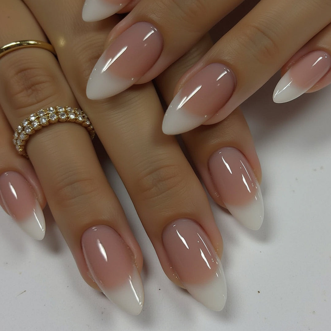 Elegant Ombre Artificial Nails Bowlift