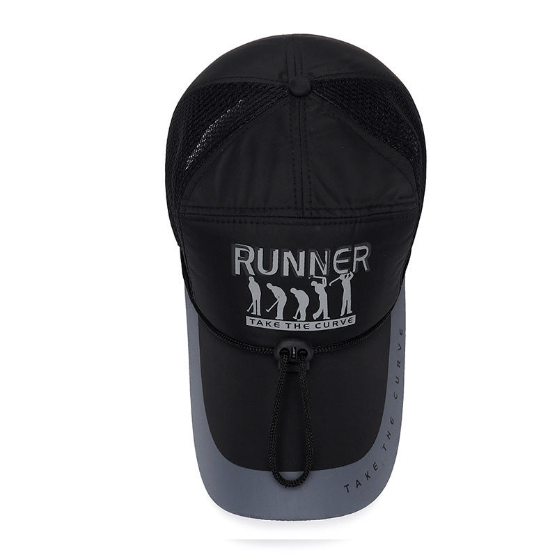 Women's Sporty Running Cap with Ventilation Mesh Bowlift