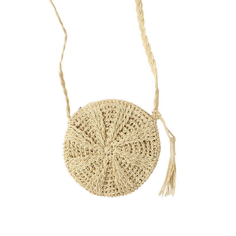Leather Shoulder Bag Made of Braided Natural Material Bowlift
