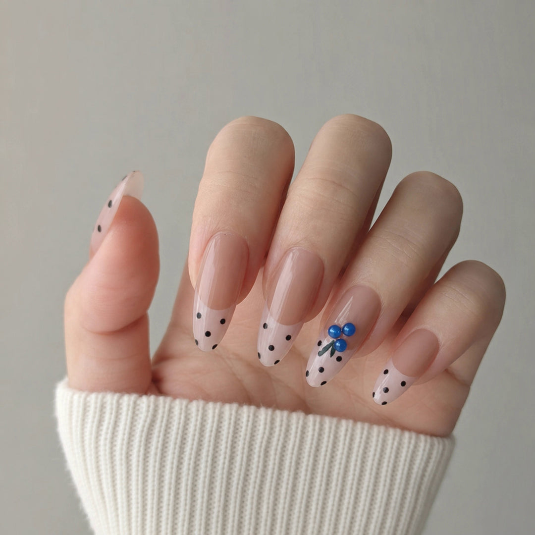Elegant Floral Bow Press-On Nail Tips Bowlift
