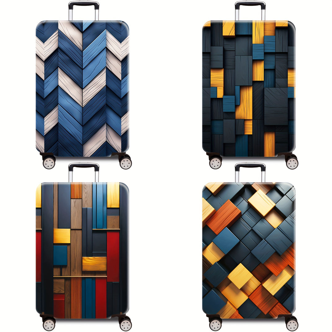 Hard Shell Luggage with Geometric Design Bowlift