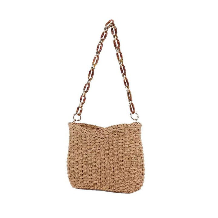 Handbag with chain carry handle Bowlift