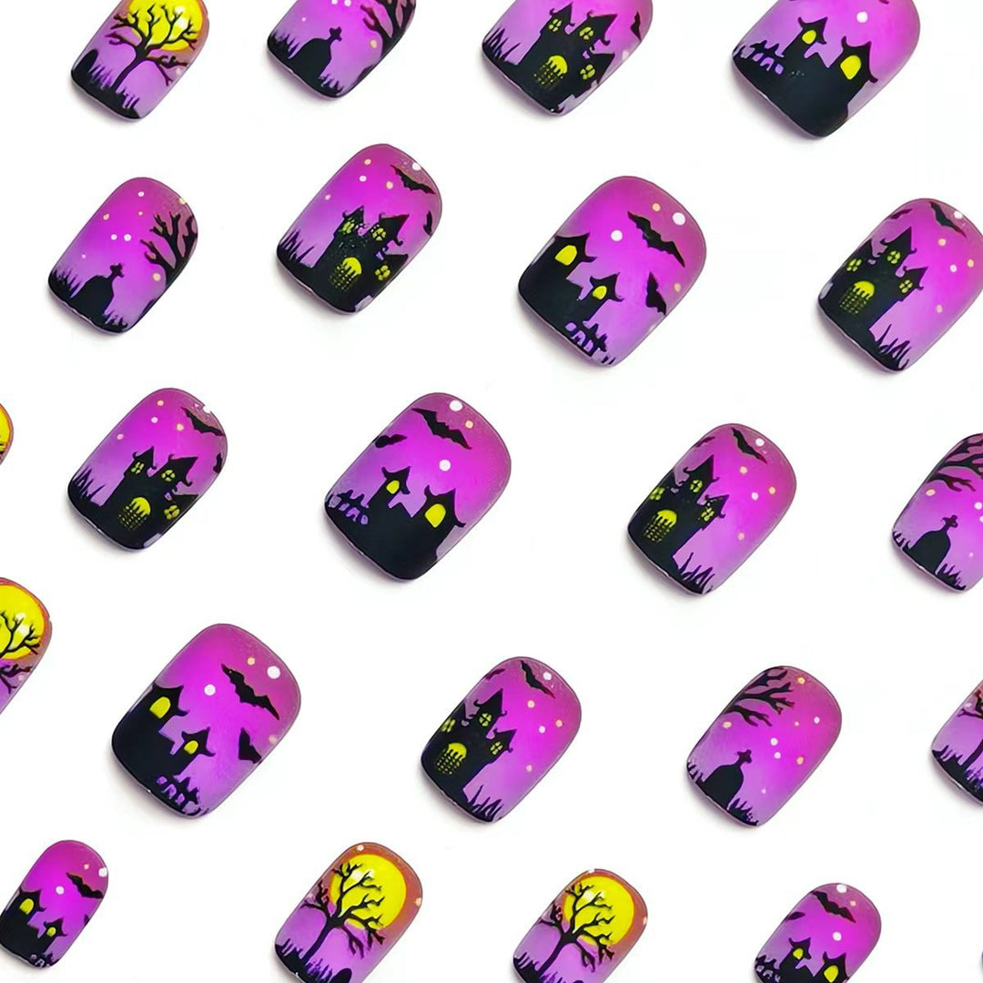Artificial nails with creepy Halloween motif Bowlift