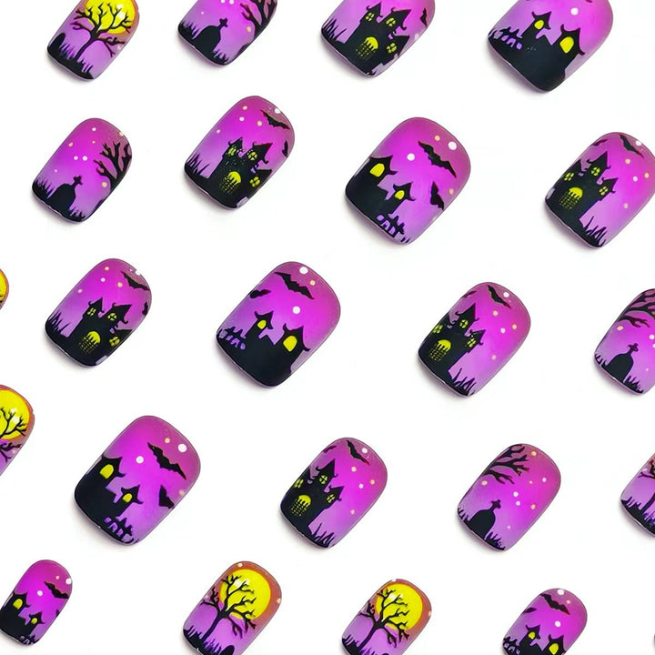 Artistic Halloween Scene Nail Art Bowlift