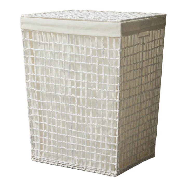 Modern laundry basket with embroidered pattern Bowlift