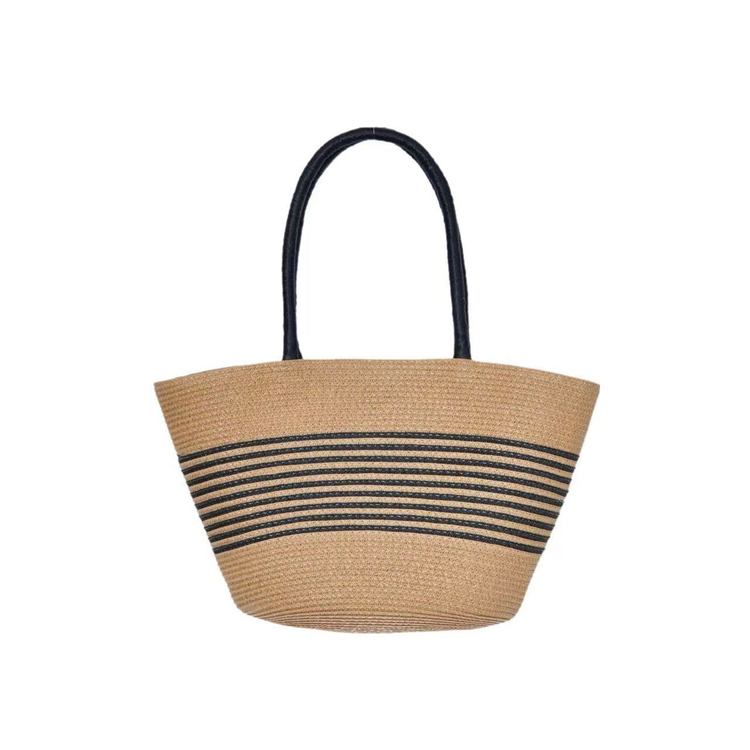 Beach bag with elegant stripe pattern and sturdy shoulder straps Bowlift