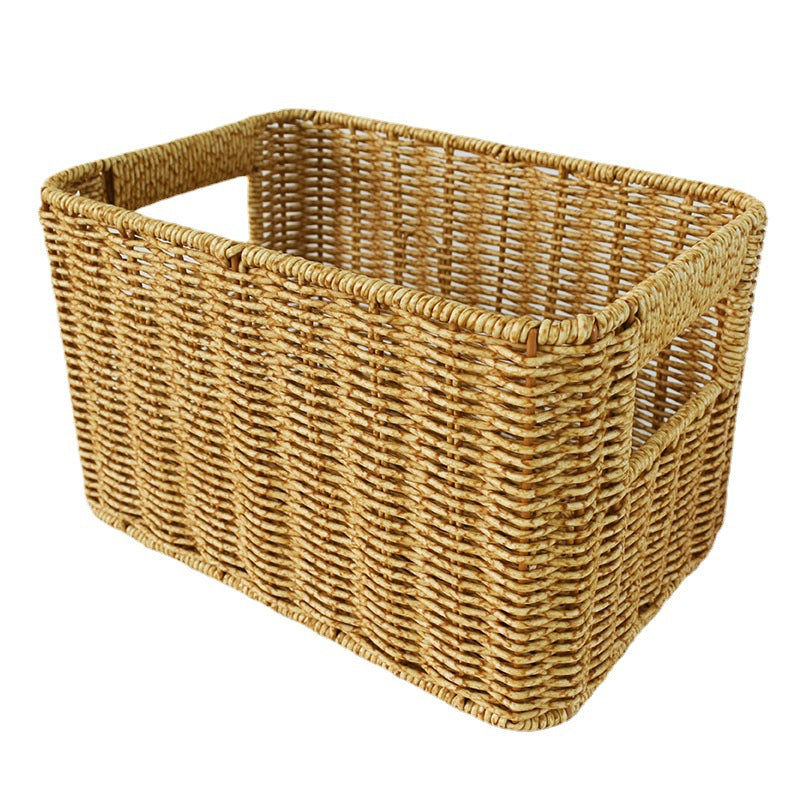 Handcrafted Natural Wicker Storage Basket Bowlift