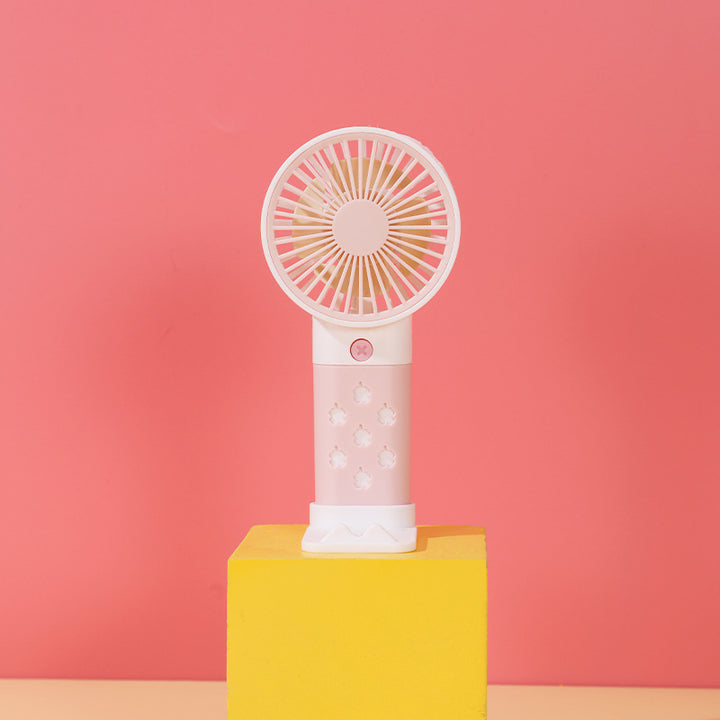 Women Portable Hand Fan with Ergonomic Handle and Adjustable Tilt Angle Bowlift