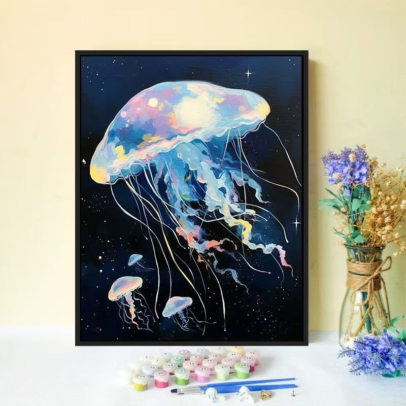 Jellyfish-Inspired Canvas Wall Art Bowlift