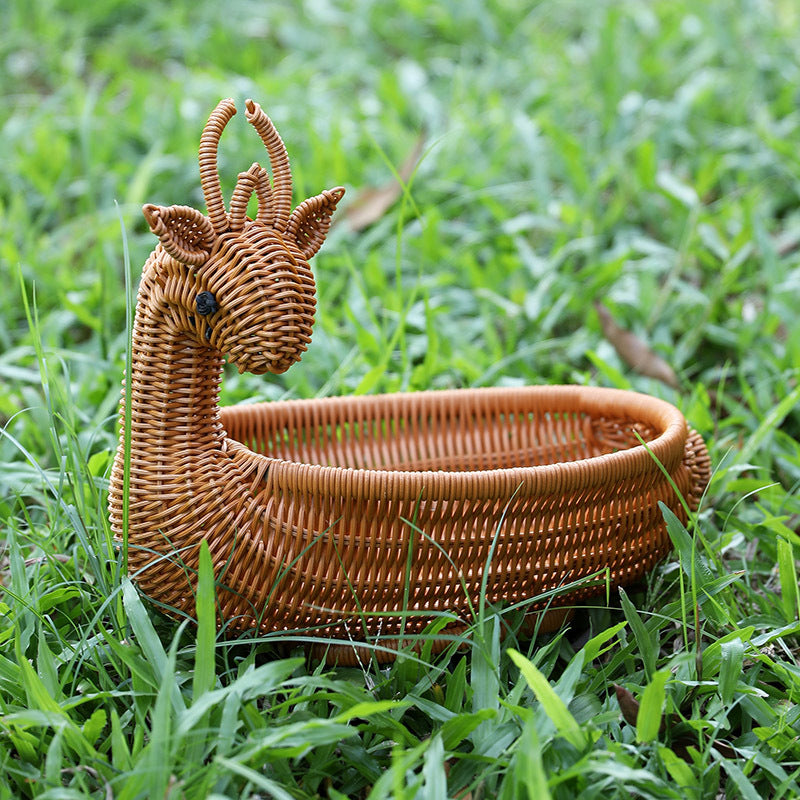 Decorative Woven Duck-Shaped Storage Basket Bowlift