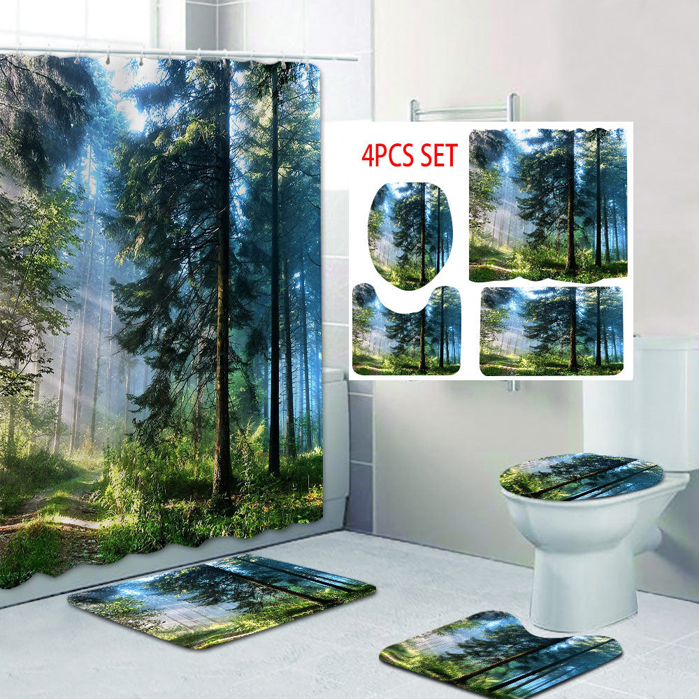 Floral Cherry Blossom Shower Curtain Bowlift