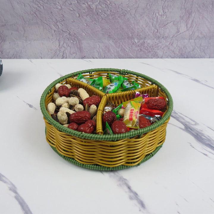 Ladies Oval Organizer Basket with Separate Compartments Bowlift