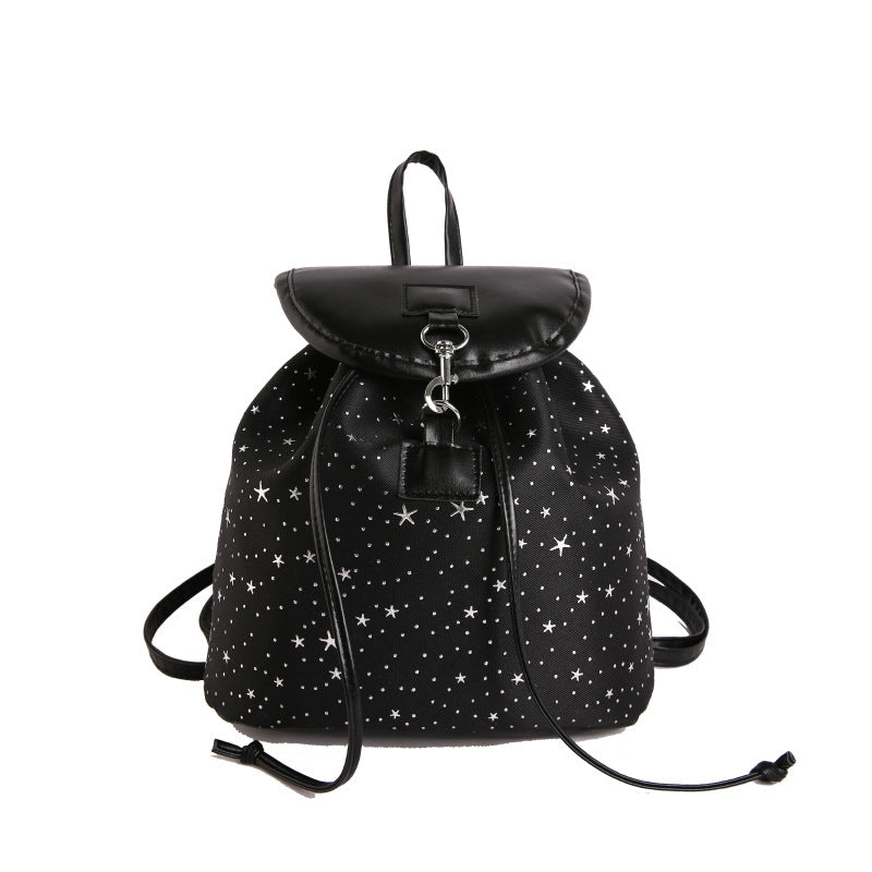 WoStar-Patterned Drawstring Backpack Bowlift
