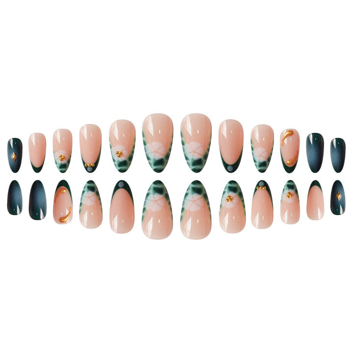 Artistic Floral and Geometric Press-On Nail Extensions Bowlift