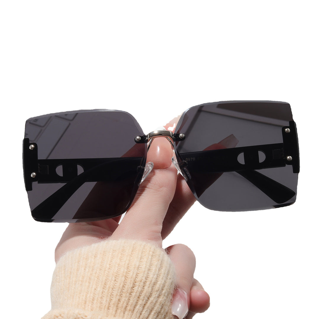Women's High-Quality Rectangular Sunglasses with Fashionable Metal Frame Bowlift
