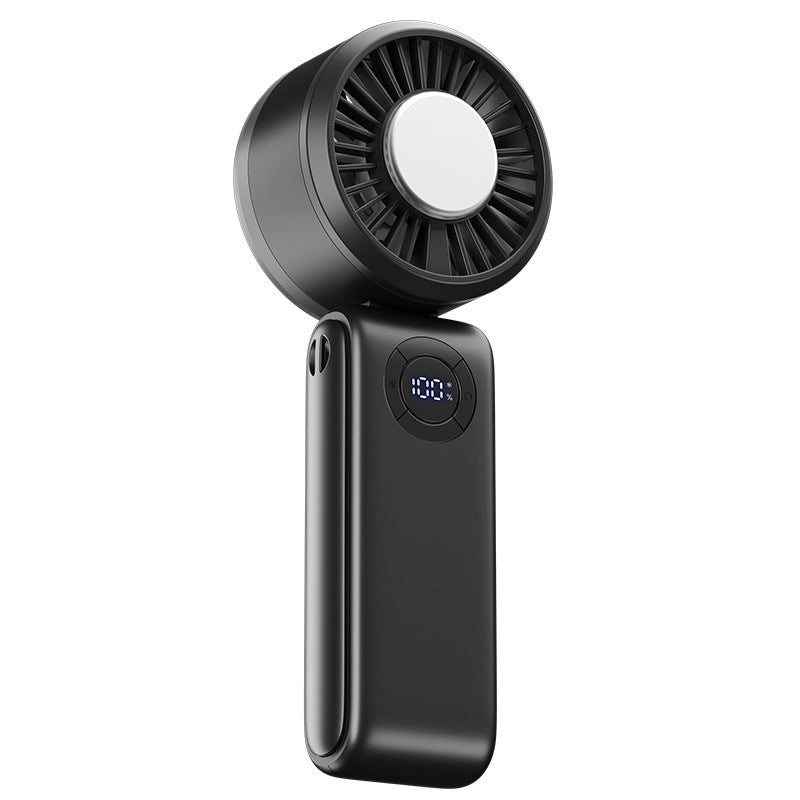 Women's portable hand fan with digital display and variable speed control Bowlift